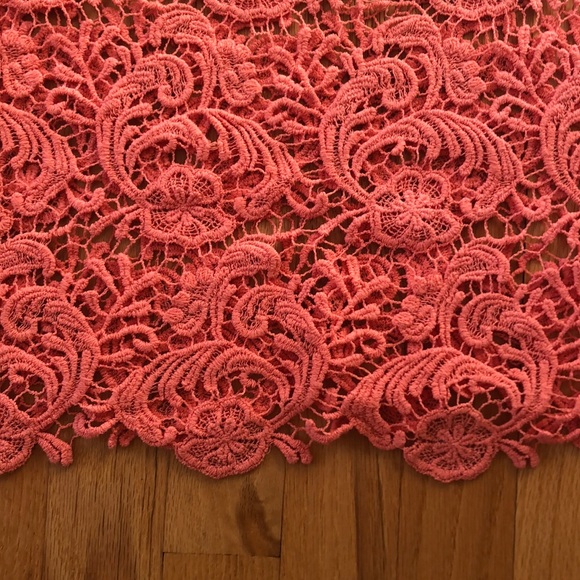 Peach lace long crop top - Picture 7 of 15